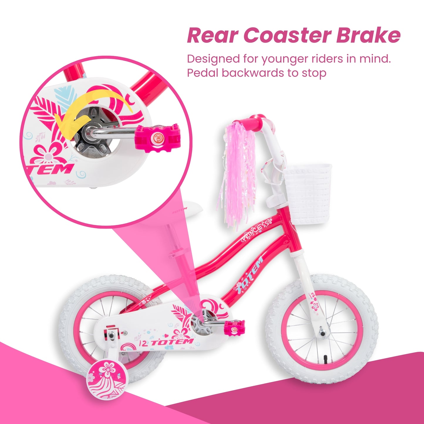 TOTEM 12" Princess Pump Up BMX Bike